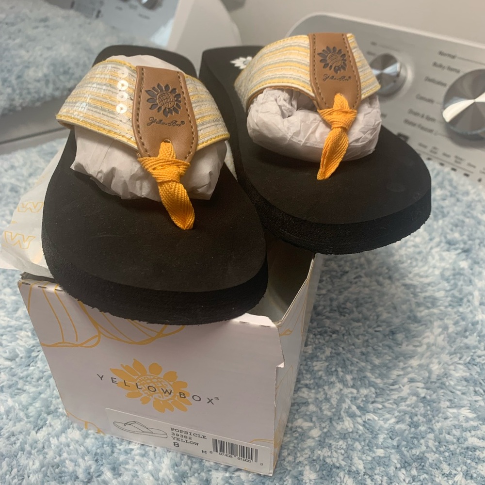 Yellow Box Women's Sandals - Yellow and Black